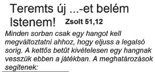 bűnbánatot tartunk, így