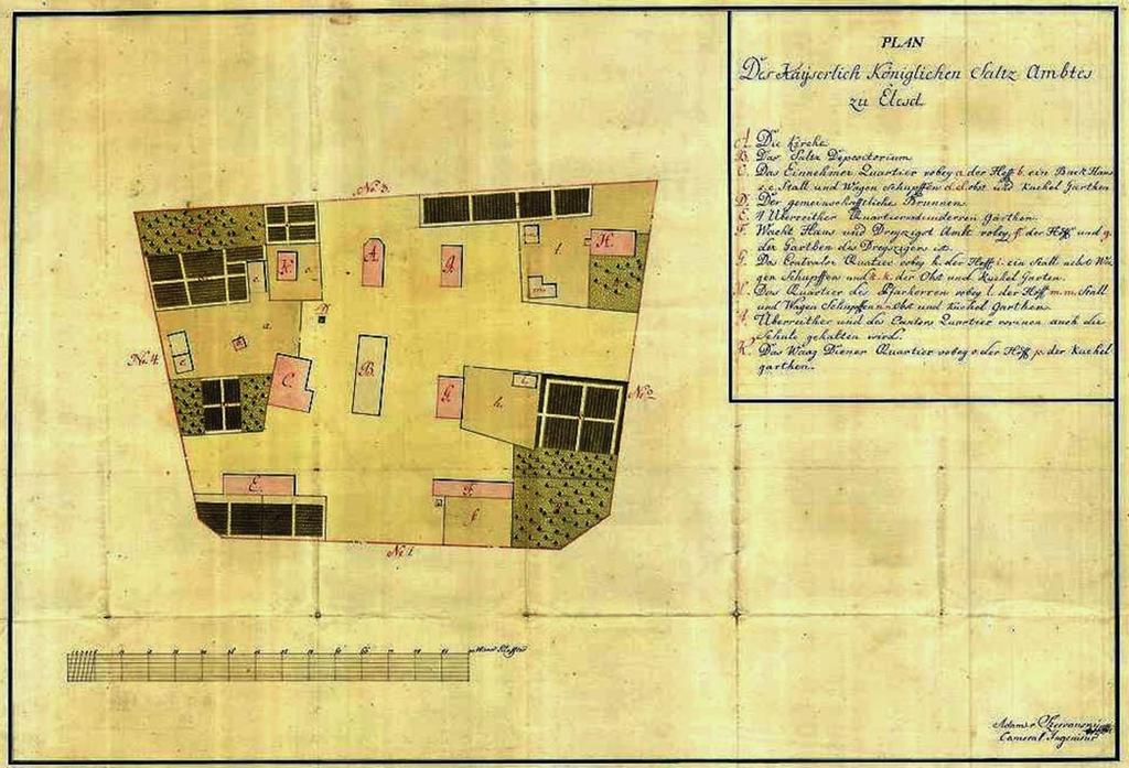 31. OLDAL Az élesdi sóházkomplexum 1782 jóval késõbbi, 1828-as feljegyzés szerint: Erdélybe vezetõ útvonalak közül csak egyetlenegynek van kõburkolata: a Nagyváradtól Kolozsvár, Torda, Gyulafehérvár