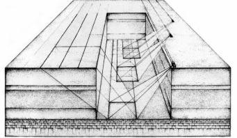 30. ábra: A 3D-s szeizmikus mérés elvi sémája.