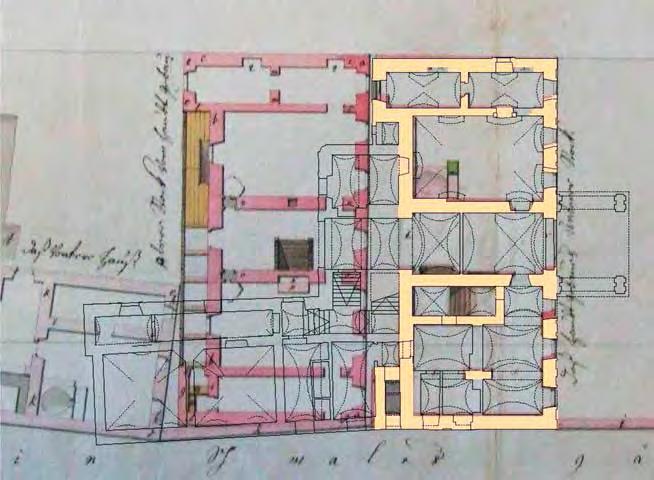 The ground floor layout of the Maillot mansion, assessed by Emese Hornyák KÖH MKDK. 12.