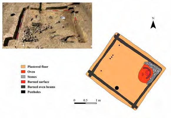 16 A building deepened in the uppermost layer of the castrum of Intercisa can be mentioned as an exception (Bóna 1991, 262 263, Fig. 67; Vida 2011, 632). 2.3.2. Oven There was only a single open-air oven at the site (Str.