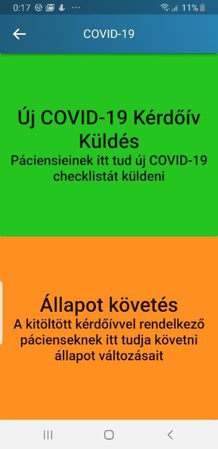 COVID-19 modul A COVID-19 modul integrált része a koronavirus.nedr.