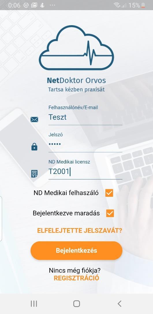 Bejelentkezés bejelentkezés folyamata roppant egyszerű, az első lépés, amit Önnek, mint orvos meg kell tennie, hogy megnyitja okostelefonján a NetDoktor Orvos applikációt, innen a folyamat elágazik