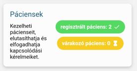 Amennyiben elfogadja, úgy létrejön az orvos és adott páciens között egy regisztrált, zárt kapcsolat, amin keresztül