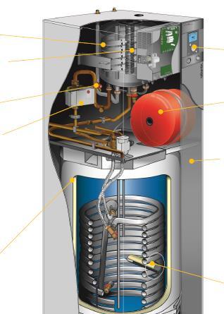 ATLANTIC LEVEGŐ-VÍZ HŐSZIVATTYÚK Koaxiális hőcserélő Elektromos fűtőpatron Navistem 400S felhasználói felület Biztonsági szelep Keringtető