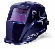 WELDING HELMETS BÖHLER Guardian 50 Strapabíró műanyag Kényelmes fejkosár hosszirányú és dőlésbeállítással, racsnis méretállítás Panel: elsötétedési fok 4, 9-13, 50 x 100 mm látómező és 4 ívszenzor