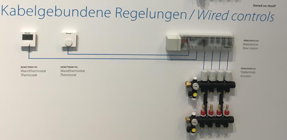 Daikin Home Controls Vezetékes rendszer Funkciók és tulajdonságok: - A vezetékes megoldás többzónás padlófűtés-vezérlést kínál a költségtudatos