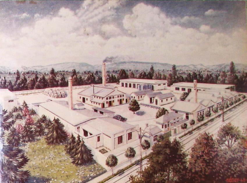 Az egykori tinta, akvarell- és bőrfestékgyár helyén, és hagyományait folytatva