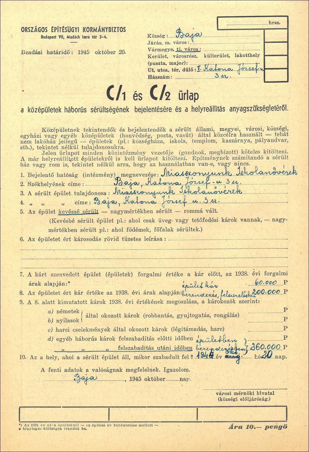 Mellékletek 1. melléklet MNL BKML IV. 1416.
