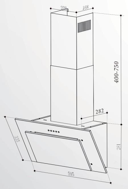 2 A döntött panellel rendelkező modellek esetén további 2 x 8 mm-es