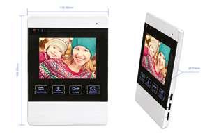 32GB micro SD card Each outdoor station can set different ringtones Time and date display 4 wire system OSD menu Motion detection and voice message IP65 outdoor unit, with rain cover Support max.