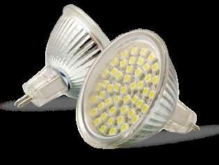420lm 550lm LED-ek száma / Number of LEDs 15 18 12 Méret / Size 50 x 55mm MR16 (48xSMD3528) - 12V AC / DC