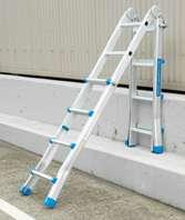They made of aluminum materials, which make the ladders strong, besides the weight is relatively light.