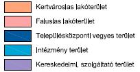 - - Kivonat a város hatályos településszerkezeti tervének 1/A mellékletét képező Területfelhasználás című tervlapból: