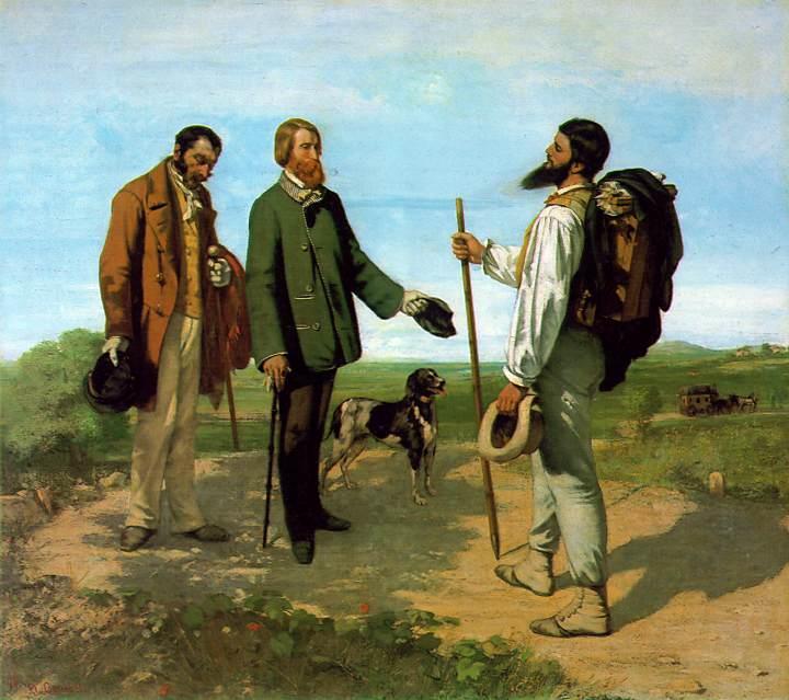 Courbet: Bonjour Monsieur Courbet 1854. Montpellier, Musée Fabre C.