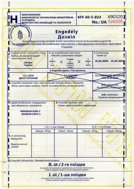 Adóköteles LOCO bilaterális engedély (a 4.2., 4.3.