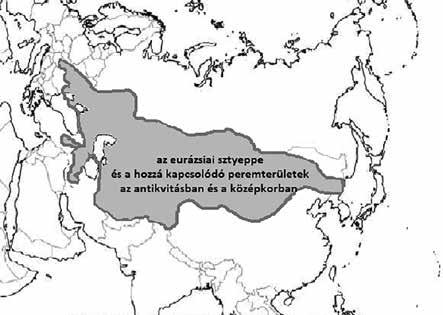 Útravaló Az eurázsiai sztyeppe és a hozzá kapcsolódó sivatagos, félsivatagos, erdős és hegyvidéki területek hozzávetőleges elhelyezkedése az antikvitásban és a középkorban (a könnyebb tájékozódás