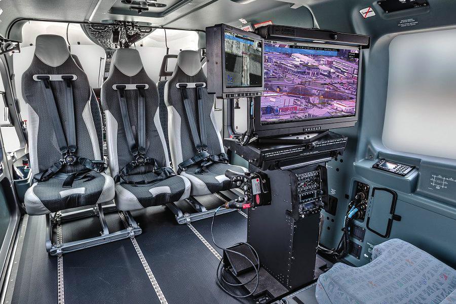 5. ábra Airbus helikopterek üzemeltetésének lehetséges elhelyezési vázlata [a szerző szerkesztése] A H145M helikopterek egyik legfőbb jellemzője a fedélzeten található, a kor legfejlettebb