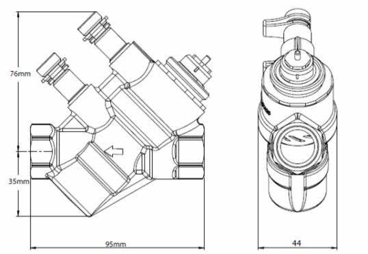 Méretek H h DN G Z H h 15 1/2 44 76 35 95 L 20 3/4 55 83 49 120 25 1 71 81 56 125 32 1 1/4 82 87 72 154 L Z DN G D H L H 1/2 40 1 109.5 212 189.5 50 2 110.