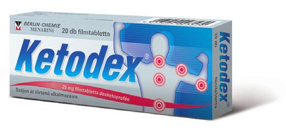 Vény nélkül kapható gyógyszer.* Hatóanyag: dexketoprofén. Forgalmazza: BERLIN-CHEMIE/ A.MENARI- NI Kft. (2040 Budaörs, Neumann János u.1.) Eredeti ár: 2.023 Ft / 2.