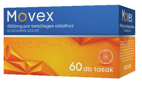 702 Ft 95 Ft/db Movex 1500 mg por belsőleges oldathoz 60x A Movex 1500 mg glükózamin-szulfát hatóanyagú gyógyszer, mely napi 1x alkalmazással hatékonyan enyhíti a térdízületi