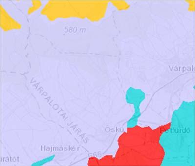 Öskü domborzatát tekintve a település északi felén a Bakony hegylábai nyúlnak le, míg a déli fele többnyire sík alacsonyabb dombokkal a Vilonyai-hegyek kistáj térségében. (lásd. a fenti ábrát ill.