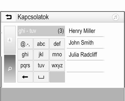 96 Telefon 3. Érintse meg a kívánt kapcsolatot. Megjelenik egy menü, mely tartalmazza a kiválasztott kapcsolathoz eltárolt összes telefonszámot. 4.