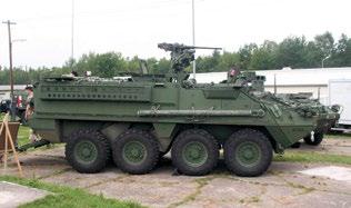 Főbb haditechnikai eszközök Páncélozott harcjárművek 103 STRYKER GYALOGSÁGI HARCJÁRMŰ 2002-ben került rendszeresítésre, korszerű modern gyalogsági harcjármű. Fegyverzete belülről távirányított.