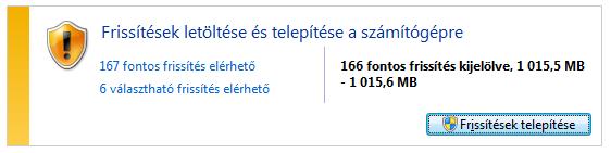 frissítések keresése: Várjunk türelemmel, ameddig ez