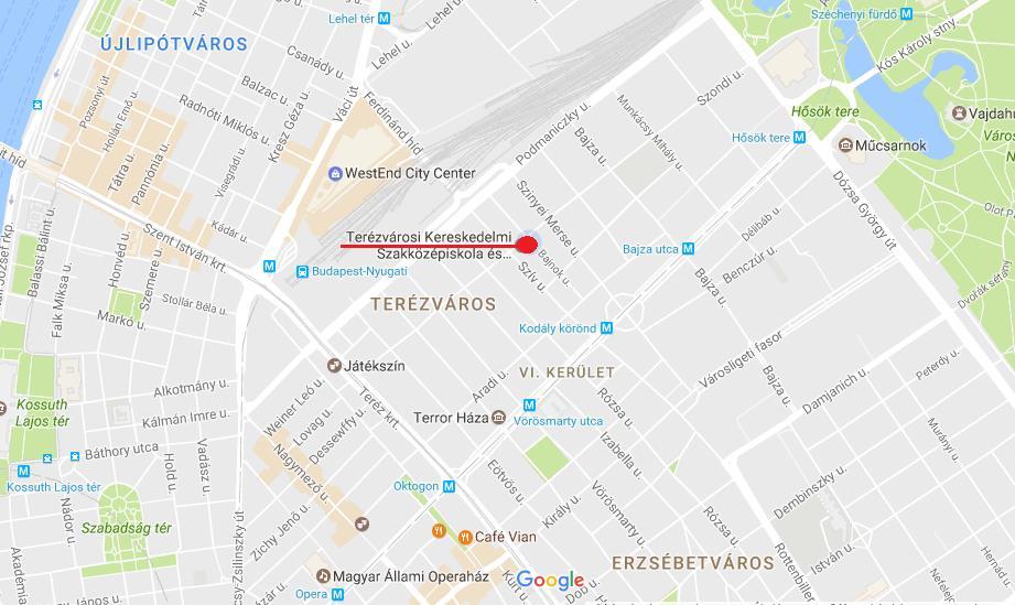 Budapesti Gazdasági SZC Terézvárosi Kereskedelmi és Közgazdasági Szakgimnáziuma és Szakközépiskolája Telephelykód: 018 Terézvárosi Kereskedelmi és Közgazdasági Szakgimnáziuma és Szakközépiskolája
