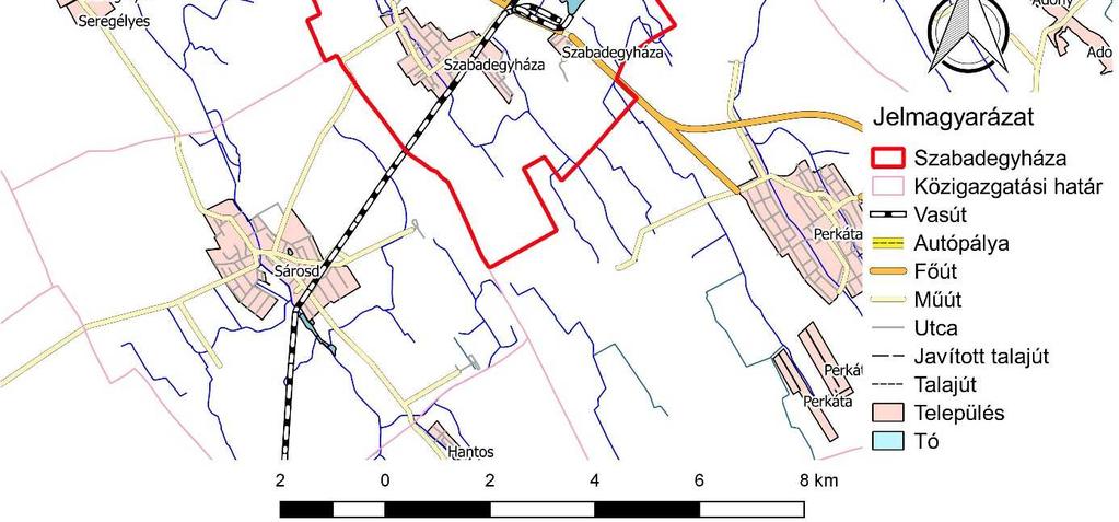 északnyugati irányban, Hippolytpuszta Szabadegyházától 6 km-re, a 6212-es közút mellett, Istvántanya Szabadegyháza centrumától 1,9 km-re, Kajdytanya Szabadegyháza centrumától 4 km-re, keleti