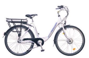 E-CITY váz/frame: al6061 alu nagy teherbírású/extra durable villa/fork: merev acél/rigid steel 26" első fék/front brake: promax v hátsó fék/rear brake: promax v hajtómű/crankset: alu/ 170 mm 38t 26"
