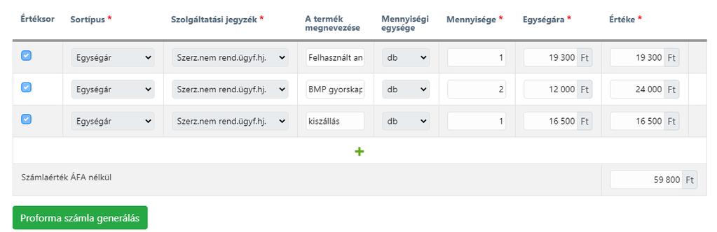 Megoldás Belső számla modul azzal segíti a számlázás folyamatát, hogy összegyűjti az egy adott szervizszámhoz tartozó rögzített munkalapokat, az esetleges hozzátartozó ajánlatot és ebből proforma