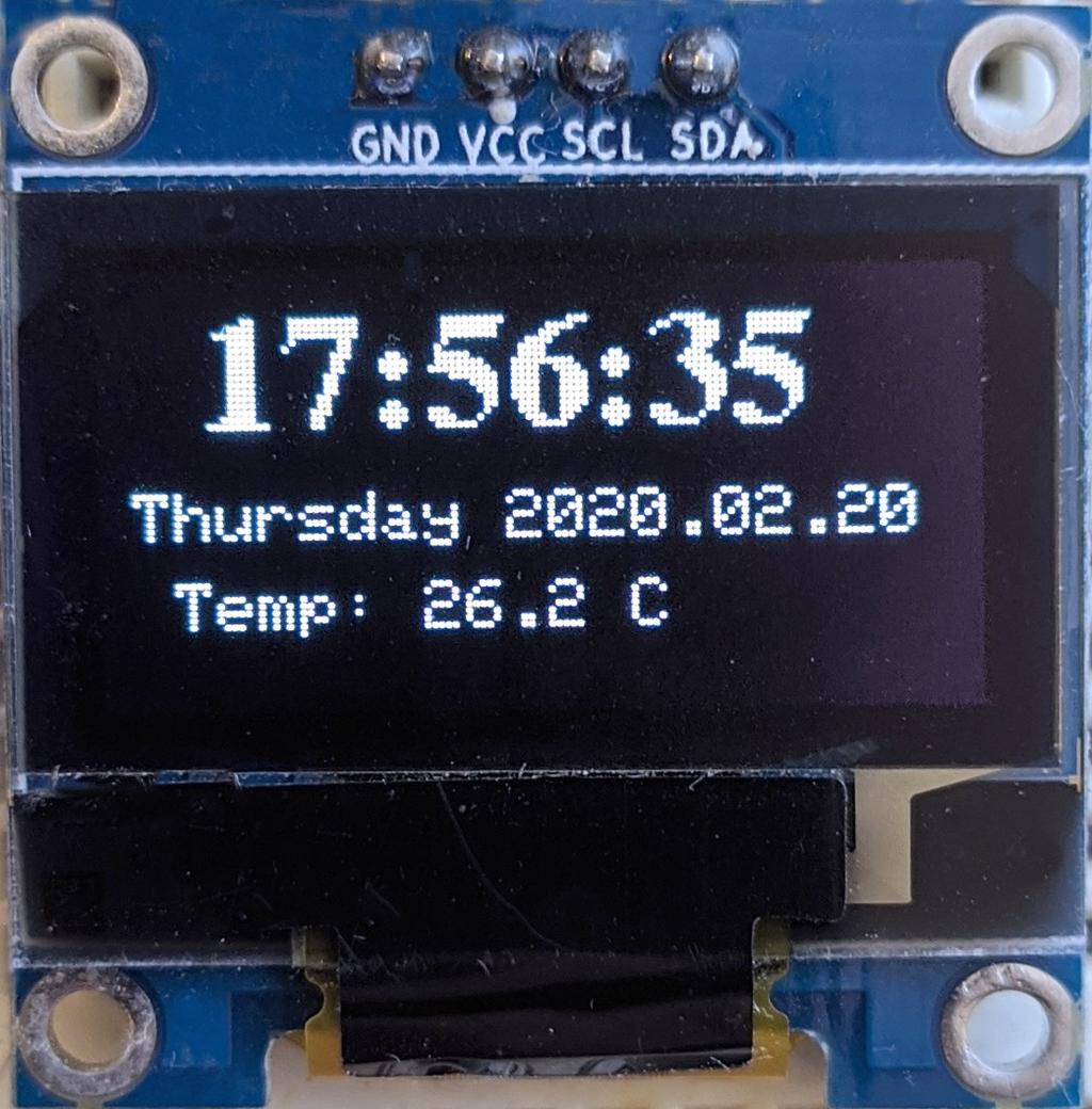 OLED I2C kijelző SSD1306 vezérlővel Jellemzők: OLED technológia 128x64 képpont 0,96 (2,4 cm) képátló I2C illesztő 2.5V-5.