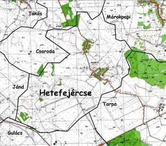 Hetefejércse ha % Teljes közigazgatási 1 544,96 terület 100,00% Belterület 67,46 4,37% Külterület 1 477,50 95,63% Zártkert Művelési ág 100,00% Erdő 115,81 7,50% Fásított terület Gyümölcsös 26,67