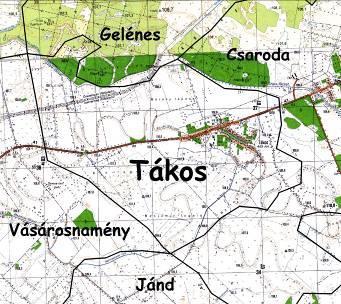 Tákos ha % Teljes közigazgatási terület 1 082,27 Belterület 93,24 8,61% Külterület 989,03 91,39% Zártkert Művelési ág Erdő 70,66 6,53% Fásított terület Gyümölcsös 25,74 2,38% Kert Kivett 160,94