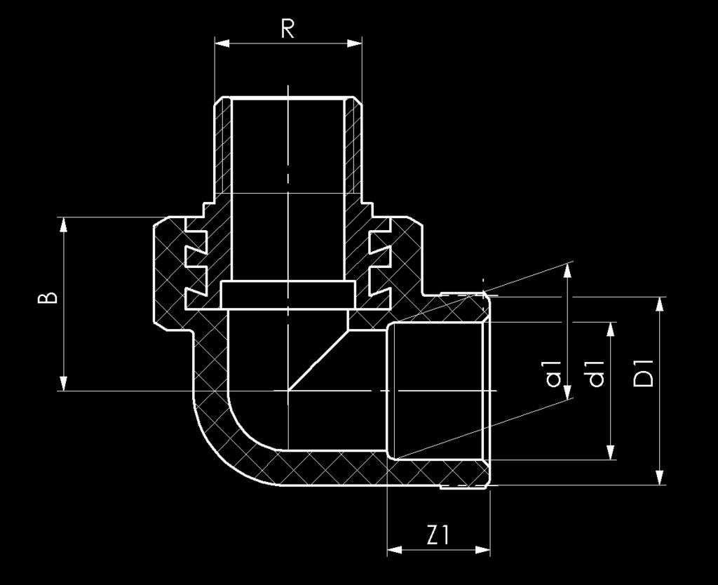Külső menetes csatlakozó Típus d1 [mm] Z1 [mm] L [mm] Termékkód 20x3/8 19,5 14,5 32,5 PPMGA020X3/8CI 10 100 0,052 20x1/2 19,5