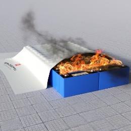 25 kg LITHIUM tűzoltó takaró BH08 - felhasználási terület: autó- és újrahasznosító ipar, akkumulátortelepek - egyszer
