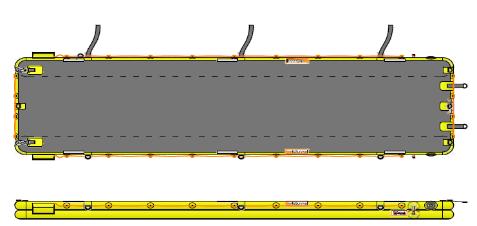 terhelés: 400 kg - méret (HxSzxMa): 311 x 117 x 40 cm - csomagolási méret (HxSzxMa): 88 x 35 x 30 cm - típus: RS6 - személyek száma: 6 - max.