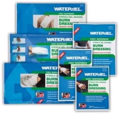 napégés kezelésére - flakonos kiszerelések: 50 ml, 120 ml, 240 ml (pumpás) 0206 0404 0416 0818 0820 1216 WATER-JEL égési kötszerek - a géllel átitatott kötszer megállítja az égés továbbterjedését,