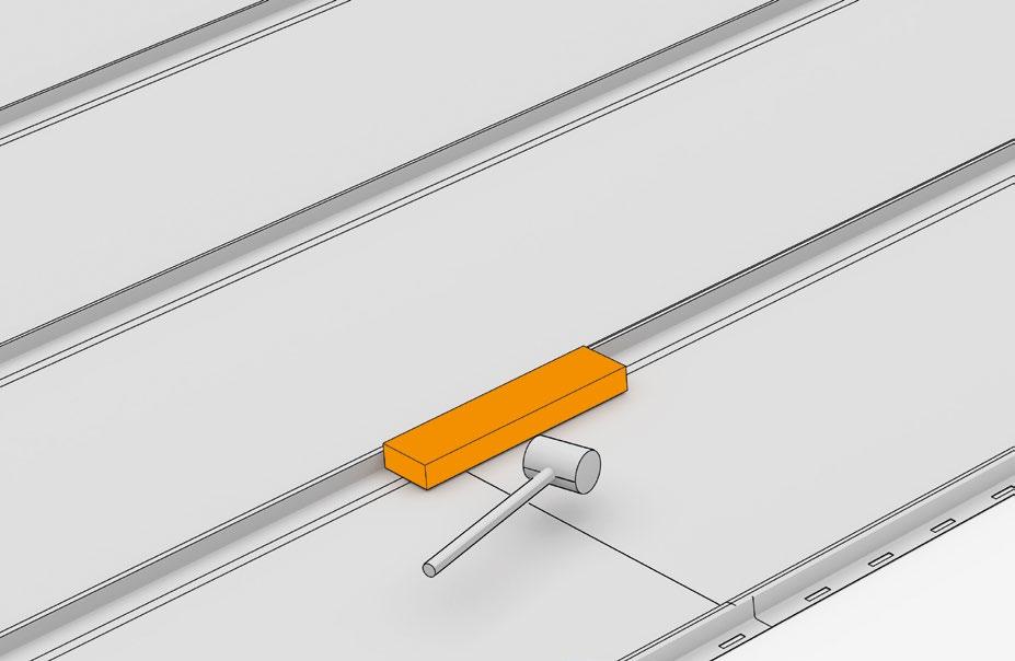 Ábr.22 Miután a felső panelt összekötő elemmel rögzítettük, lezárjuk a kötést, majd az