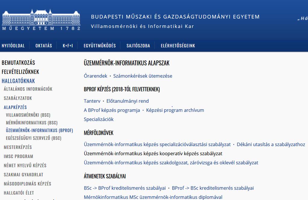 Részletes információk https://www.vik.bme.