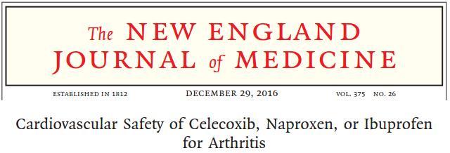 COX 1 /COX 2 NSAID Infarktus rizikó Stroke rizikó Kardiovaszkuláris halálozás Naproxen 0.82 (0.37-1.67) 1.76 (0.91-3.33) 0.98 (0.41-2.37) Ibuprofen 1.61 (0.50-5.77) 3.36 (1.00-11.60) 2.39 (0.69-8.