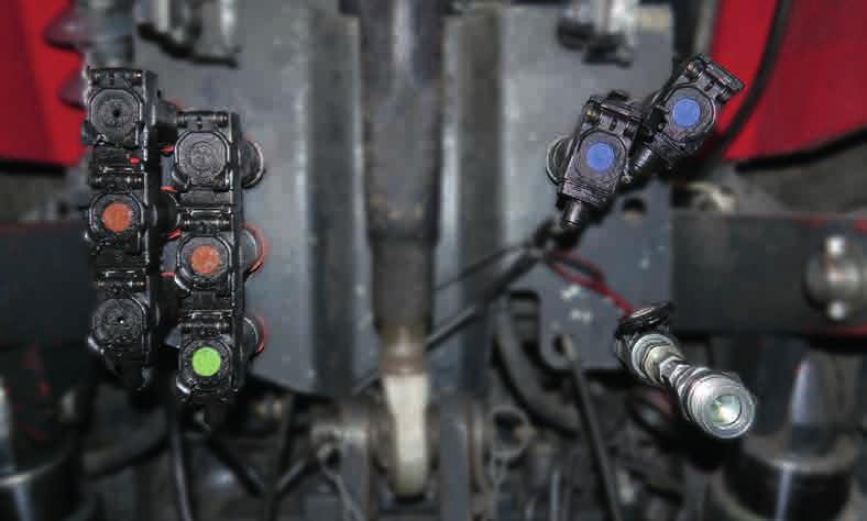 Hidraulika csatlakoztatása VIGYÁZAT A ventilátormotor sérülései ¾A visszafolyó vezetéket feltétlenül a traktor nyomásmentes visszafutásához csatlakoztassa!