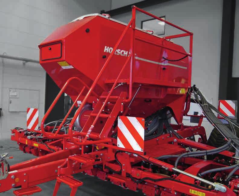 Tartály A tartály lehet egyedi tartály a vetőmagnak vagy dupla tartály a Grain & Fertilizer (vetőmag és a műtrágya) rendszer számára.