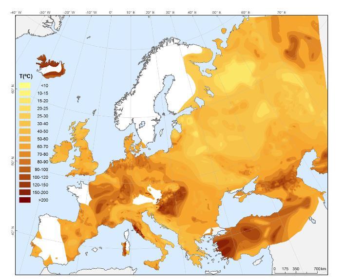 köszönhetően a magas hőmérsékletű felszín alatti vizek országunkban már kisebb mélységből is kitermelhetők (FISCHER A. et al. 2009) (7. ábra).