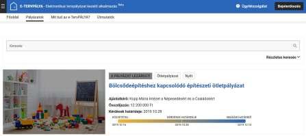 MEGÚJULÁSA 19 19 TERVPÁLYÁZATOK ÚJ ONLINE