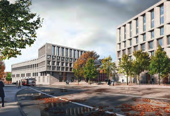 HESSEN VERGABE + WETTBEWERBE [ DAB REGIONAL ] 2. Preis: rheinflügel severin, Düsseldorf haltsqualitäten nicht zuletzt dank der begrünten Durchwegungsflächen.