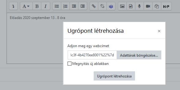 A címke szöveg szerkesztéséhez visszatérve a link alá egyéb információt is megoszthatunk, majd az oldal alján el kell menteni.