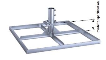 méretben) 50 x 50 x 5 cm betonlap terhelés fogadására burkolat alá rejtve FIX